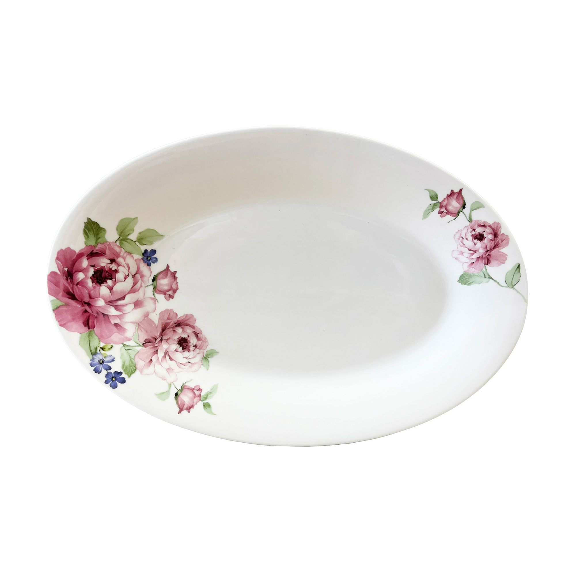 Блюдо Limited Edition Rose овальне, біле, 25.5*16.5 см (YF6024-5)